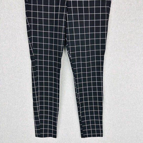 Old Navy Womans Sz 6 Pixie Pants Window Pane Skinny Black White Stretch - Picture 5 of 8